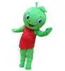 2019 venda Hot Little Green Apple Mascot Costume Halloween Festa de Aniversário anime Adulto Tamanho Frete Grátis