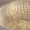 Luxury Crystal Living Room Chandelier Ring LED Modern Hotel Engineering Decorative Light Nordic Simple Lamp