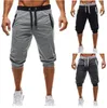 Summer men Leisure Men Knee Length Shorts Color Patchwork Joggers Short Sweatpants Trousers Men Bermuda Shorts roupa masculina