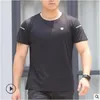 Décontracté course t-shirt hommes Gym t-shirt respirant Polyester coupe sèche Sport nouveau séchage rapide basket-ball Fitness travail vêtements