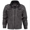 Ny design mensjacka PU Läderjackor Mens Coats Vintage Male Lightweight Outwear Plus Size Hot Sale