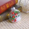 3styles Christmas Ball Transparent Plastic Xmas rodada Balls árvore pendurando enfeites para casa Decor DecorationsT2I5475 Festa de Natal