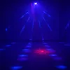 AUCD 4 In 1 RG Laser Gobos Mixed Strobe Par Lamp RGBWY Beam LED DMX Light DJ Party Show Home Holiday Xmas Stage Lighting XMT-132
