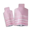 Sacchetti per imballaggio in metallo in foglio di alluminio puro a forma di bottiglia rosa / bianca. Sacchetti per imballaggio in polvere liquida di miele in Mylar metallico