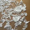 Ucuz Yeni Gerçek Görüntü Gelinlik Prom Akşam Kumaş Dantel Fildişi Nakış 3D Çiçek Çiçekleri Düğün Aksesuarları 74944759360584