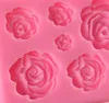 Novo jantar rosa flores molde de silicone bolo de chocolate molde ferramentas de decoração do bolo de casamento fondant sugarcraft bolo mold5324012