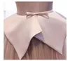 Robes de mariée en satin A-line rose 2020 avec bretelles spaghettis