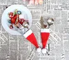 Venta caliente Santa Claus Navidad Mini Sombrero Cena Interior Cuchara Tenedores Decoraciones Adornos Suministros de Artesanía de Navidad Favor de Fiesta Navidad envío gratis