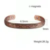 Vinterly Copper Bracelet Femme Charms Vintage Flower Energy Magnetic Copper Braceted Adable Cuffブレスレット女性用バングル1821294