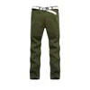 2021 Fashion-Hurtowni- Jeans Męskie Slim Proste Chino Spodnie Oświęcone Wash Chinos Casual Black, Army Green, Khaki 7Colours