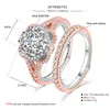 Mode Rose Gold Ringe Für Frauen Doppel Dünne Ring Set Verlobungsring Zirkonia Hochzeit Ringe Paar Für Frauen Schmuck geschenk A0244210D