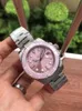 Zakelijke horloges Rolx uurwerk Rolaxes staal Super diameter 116610 roze wijzerplaat 40 mm band 2813 uurwerk