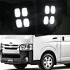 1 Paar Auto LED Tagfahrlicht LED Nebelscheinwerferdeckel mit gelbem Umdrehungssignal DRL für Toyota Hiace 2014 2015 2016 2017 2018