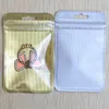 Gold Silver Color Zipper Låspåse Retail Plastic Package PAG POLY OPP Pack Small Accessories Packing Bag8808999