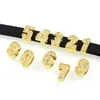 New 8MM Gold Slide Numbers quot09quot 20 pieceslot Can Choose each Numbers Fit DIY Wristband Belts Bracelet LSSL033092912360