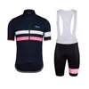 Rapha Quick Dry Racing Clothing Män Pro Team Kortärmad MTB Bike Cykling Jersey Set Maillot Ciclismo Cykelkläder Satser Y210410001