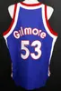 Artis Gilmore # 53 Colonels Kentucky RETRO JERSEY 1974-75 Maglia da basket retrò Mens cucita personalizzata Numero Nome maglie