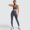 Naadloze sportschool yoga -outfits sets dames 2 -delige training kledingpakken sportbehuren gevormde fitness leggings voor dames trainingspakken actieve slijtage