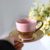 Ceramic Espresso Coffee Mug with Saucer Cup Handmade Porcelain Mug With Plate New Arrival