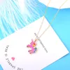 Pegasus paard hanger ketting met lange ketting mode prachtig geëmailleerd dier unicorn ketting hanger cartoon colar choker ketting