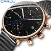 CWP 2021 mens relógio CRRJU Homens de luxo em aço inoxidável relógio de pulso dos homens de aço completa Data de aço de quartzo Relogio masculino