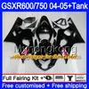 Kropp för Suzuki Stock Color Hot GSXR 750 600 GSX R600 R750 GSXR750 06 07 296HM.5 GSX-R600 06 07 GSXR-750 K6 GSXR600 2006 2007 FEASIONS KIT