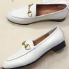 Princetown Flat Soled Casual Shoes Authentic Cowhide Metal Buckle Ladies Skor Läder Män Kvinnor Trample Shoes 34-42