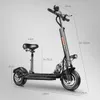 YOUPING Q02 Folding Electric Scooter 500W Motor 36v10.4ah Battery 10 Inch Tire Containing Seat - Black