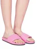 Męskie i damskie Piscinine Różowe skórzane Slajdy Mieszkania Kapcie Chłopcy Dziewczęta Logo Basen Slip On Sandals