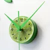 2018 Nowy cytryna Zielona Zielona naklejka EVA 60CM Zgby ścianowy Kolor duży duży dekoracyjny zegar ścienny 3D DIY dla kuchni Pokój dla dzieci Y27535212