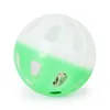 Pet Toy Hollow Plastic Colourful Ball with Lovable Bells Random Color Puppy Kitten Playing Toys