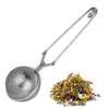 10PIC Te Infuser Rostfritt stål Återanvändbar bollform Tea Brail Metal Mesh Tea Filter Portable Tekanna