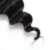 ブラジルの人間のヘアエクステンション2バンドルゆるい深い巻き毛二重横糸10-30インチペルーヘア製品自然色