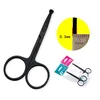 3.0 black round head nose hair clipper for men nose hair trimmer for women beauty nose hair small scissors 50 pcs