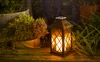 Solar Lantern Outdoor Garden Lamp Hanging Lantern-Waterproof LED Flickering Flameless Candle Mission Lights for Table Outdoor Party