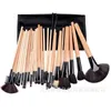 High Quality 24pcs Set Wooden Goat hair makeup brushes Professional make up brushes Home use Eyeliner Foundation Eyeshadow Brush7945526