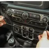 Merkezi Kontrol Klima Kontrol Yüzük Jeep Wrangler JL 2018 için Fabrika Outlet Yüksek Quatlity Oto Dahili Aksesuarları