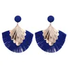 2020 New Bohemian Tassel Earrings Alloy Handmade 9 Styles Fan Shape Drop Dangle Statement Earrings Girls Women Fashion Jewelry Gift