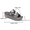 KWBEFRT Kadınlar Yaz Terlik Bayanlar Glitter PU Takozlar Ayakkabı Kadın Rahat Slingbacks Sandalet Rahat Platformu Kadın Ayakkabı
