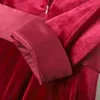 Elisabeth Theresia Maria Helena Wine Red Slim Jumpsuit Elegant Long Sleeve With Sashes