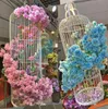 2020 bricolage soie artificielle fleurs de cerisier branche fleur soie glycine vignes pour la maison fête de mariage décoration fleur Bouquet 5pcs5035169