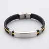 Bracciale in acciaio inossidabile 316L in silicone per uomo donna Coppia in acciaio nero con involucro in silicone Bangle 2019 Moda in acciaio al titanio Sport gioielli in massa