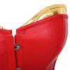 Women039s Faux Leather Corset Bustier Costume With Blue Short Cosplay Costume Sexig plusstorlek Kostymer Red7249681