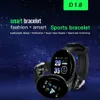 D18 Smart Watch Intelligent Blood Pressure Round SmartWatch Vattentät Fitness Tracker Meddelande Påminnelse För Andriod Telefon med Retail Box