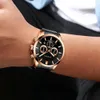 ELOJ HOMBRES Luksusowa marka Curren Quartz Chronograph Watches Men Causal Clock zegar ze stali nierdzewnej Watch Auto Date2753