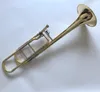 Alta qualità Bach B / F Trombone tenore di fosforo bronzo Strumento musicale oro laccato con accessori di trasporto