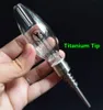 Hoge kwaliteit Nectar Collector met Titanium Tip Quartz Nail logo Omgekeerde Nail Glazen Bong Glas water Pipe279k1200795