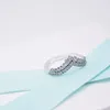 Authentieke 925 sterling zilveren vrouwen trouwring originele doos voor pandora prinses wens vrouwen ring sets designer sieraden
