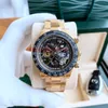 Latest Top Fashion Mens Skeleton watch 116500 116520 Openworked dial automatic movement No chronograph Men Rose Gold Cool sport wr255S