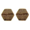 Pendientes geométricos de piedra natural pendientes hexagonales de moda con temperamento para mujer